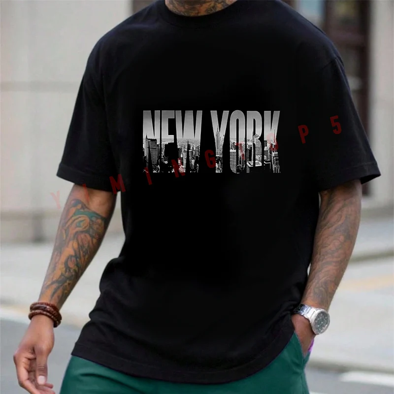 New York Letter Print Motorcycle Men's Cotton T Shirt Casual Round Neck Short Sleeved Tops Tee
New York Letter Print Motorcycle Men's Cotton T Shirt Casual Round Neck Short Sleeved Tops Tee