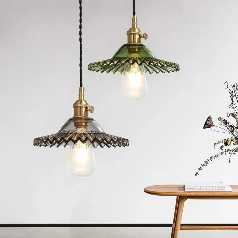 Nordic glass chandelier with switch and braided copper base for living room dining room and bar decoration
Nordic glass chandelier with switch and braided copper base for living room dining room and bar decoration
