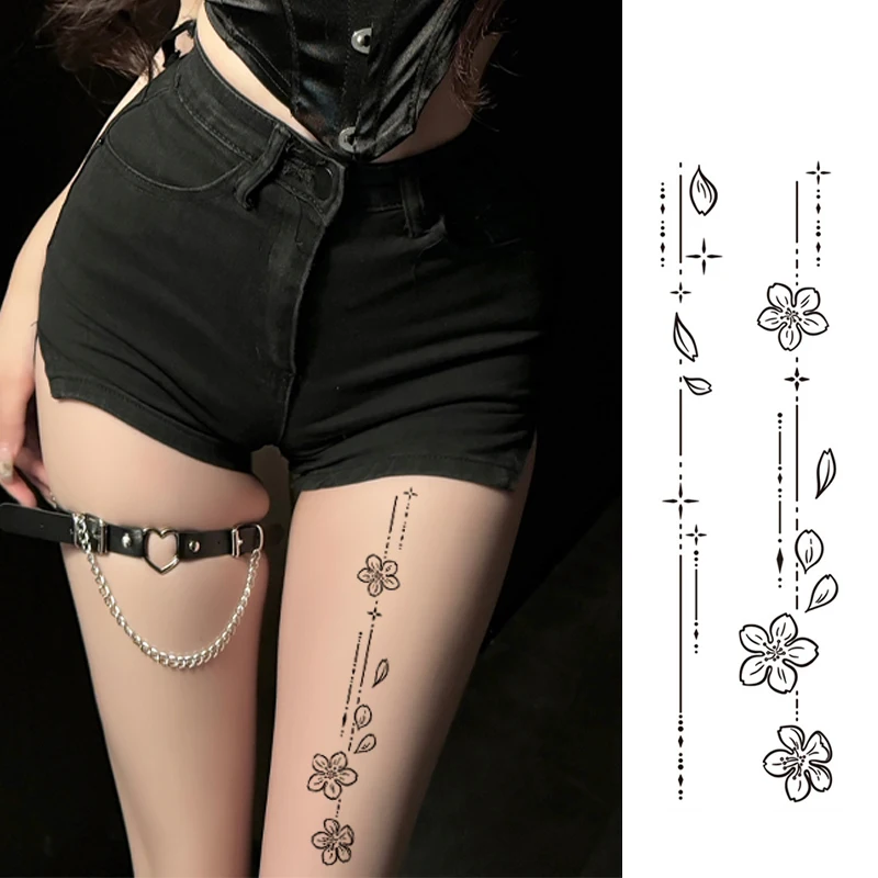 Модные и сексуальные временные татуировки-наклейки с цветочными и листовыми элементами для ног, водонепроницаемые и защищающие от пота.
Модные и сексуальные временные татуировки-наклейки с цветочными и листовыми элементами для ног, водонепроницаемые и защищающие от пота.