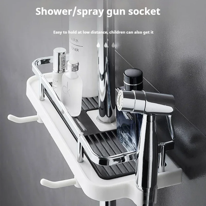 Shower Lift Bar Storage Rack Storage In The Bathroom Wall-mounted Storage Racks Towel Bath Organizer For Kitchen WC Accessories
Shower Lift Bar Storage Rack Storage In The Bathroom Wall-mounted Storage Racks Towel Bath Organizer For Kitchen WC Accessories