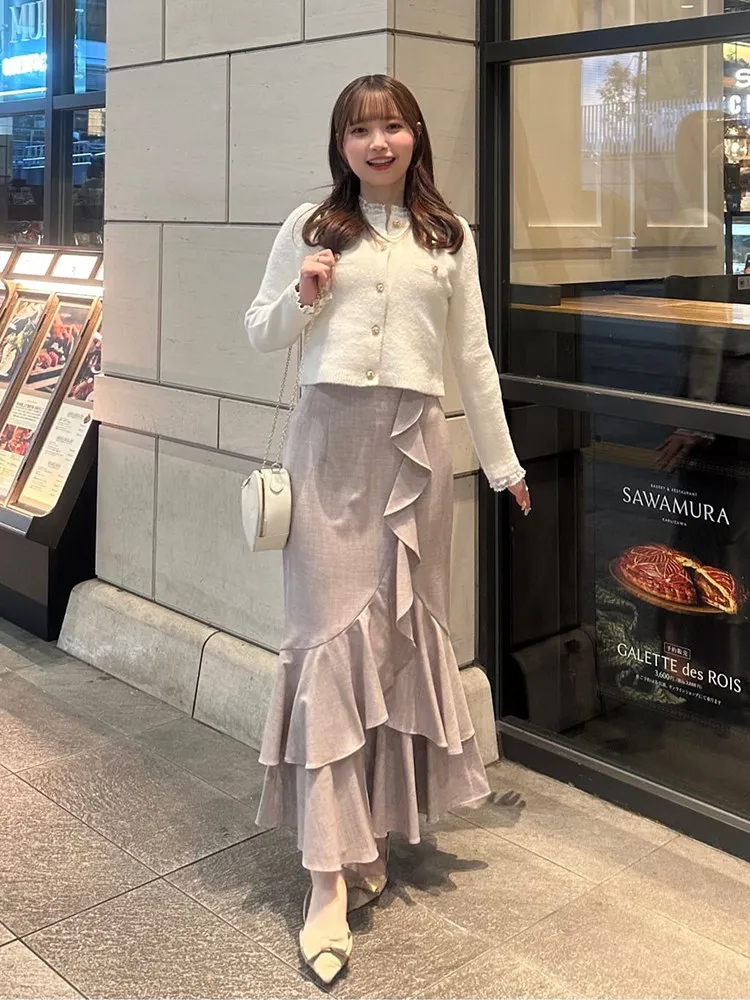2026 New Arrival Elegant Sweet Girl Long Skirt Japanese Style Layered Ruffles High Waists Silm Elegance Mermaid Skirts
2026 New Arrival Elegant Sweet Girl Long Skirt Japanese Style Layered Ruffles High Waists Silm Elegance Mermaid Skirts