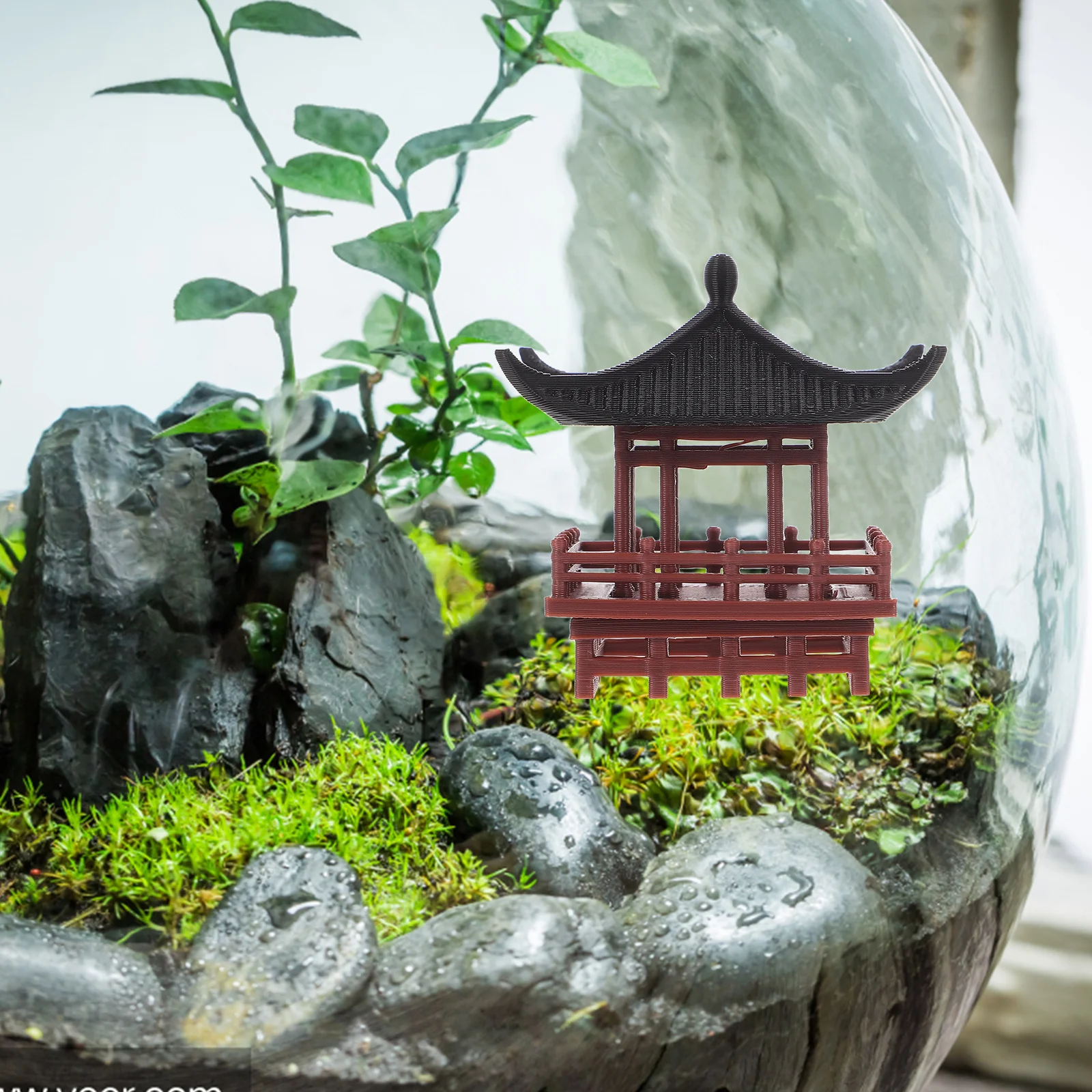 Miniature Traditional Chinese Pavilion Pagoda Sculpture for Zen Garden Bonsai Terrarium Home Office Natural Micro Landscape
Miniature Traditional Chinese Pavilion Pagoda Sculpture for Zen Garden Bonsai Terrarium Home Office Natural Micro Landscape