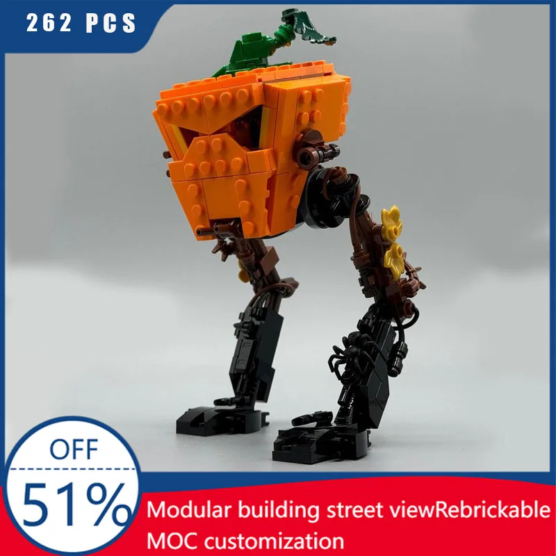 262 PCS MOC Star Battle Pumpkin RobotModel Building Block Bricks Diy Creative Assembly Educational Toys For Kids Halloween Gift
262 PCS MOC Star Battle Pumpkin RobotModel Building Block Bricks Diy Creative Assembly Educational Toys For Kids Halloween Gift