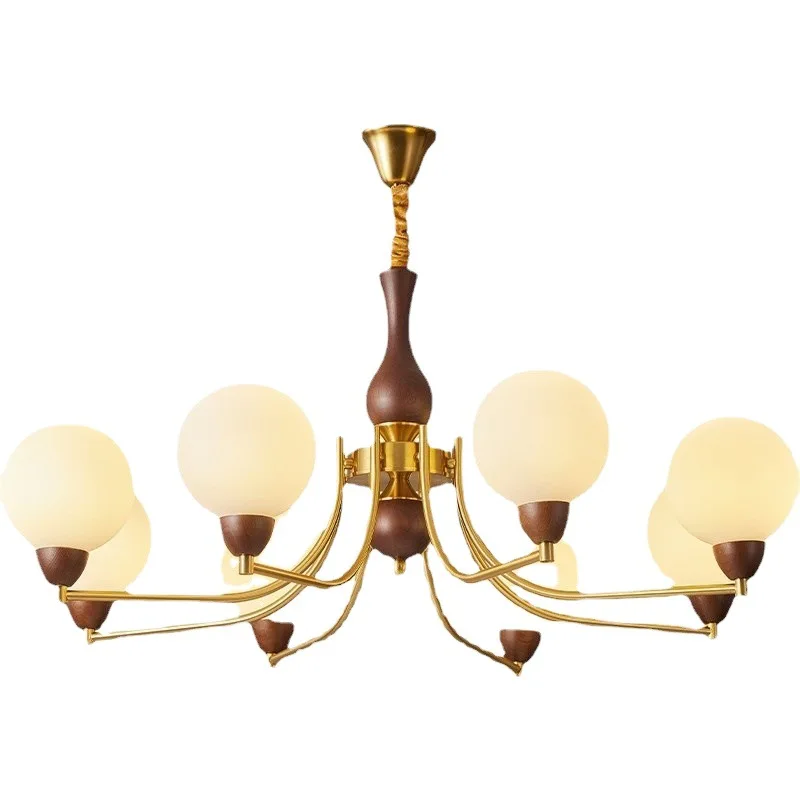 French medieval magic bean chandelier American retro solid wood dining room bedroom study cloakroom hanging lamp
French medieval magic bean chandelier American retro solid wood dining room bedroom study cloakroom hanging lamp