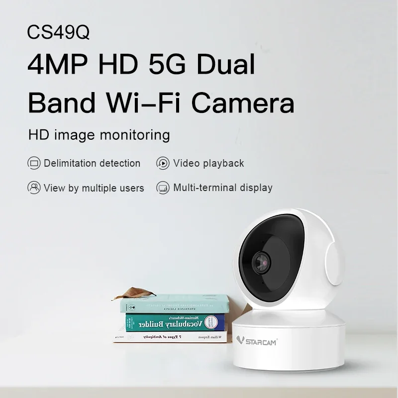 Vstarcam CS49Q Home Security Camera 360° / 1296P/2560P HD 2.4G/5G WiFi Night Vision IP Detect Alarm Webcam Video Baby Monitor
Vstarcam CS49Q Home Security Camera 360° / 1296P/2560P HD 2.4G/5G WiFi Night Vision IP Detect Alarm Webcam Video Baby Monitor