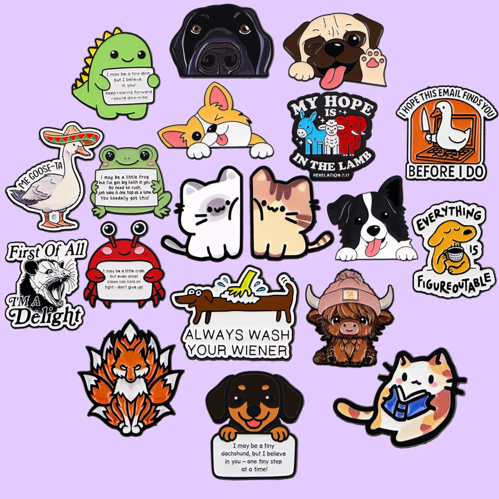 Cute Cat Fox Jewelry Pins for Backpacks Lapel Enamel Pins Frog Duck Brooches Badge Bags Backpack Decoration Friend for Gifts
Cute Cat Fox Jewelry Pins for Backpacks Lapel Enamel Pins Frog Duck Brooches Badge Bags Backpack Decoration Friend for Gifts