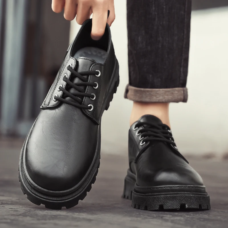 2025 Autumn New Men's Leather Shoes - Fashionable Trendy Trendy British Style Men's Shoes - Thick-soled Low-top Casual Shoes
2025 Autumn New Men's Leather Shoes - Fashionable Trendy Trendy British Style Men's Shoes - Thick-soled Low-top Casual Shoes