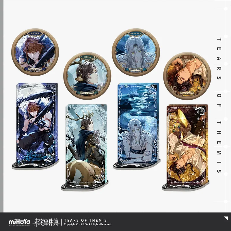 Официальный товар Sunsyea Tears of Themis miHoYo, оригинальный значок серии MXYH, акриловый орнамент из зыбучих песков, ворон, весы, убери, король