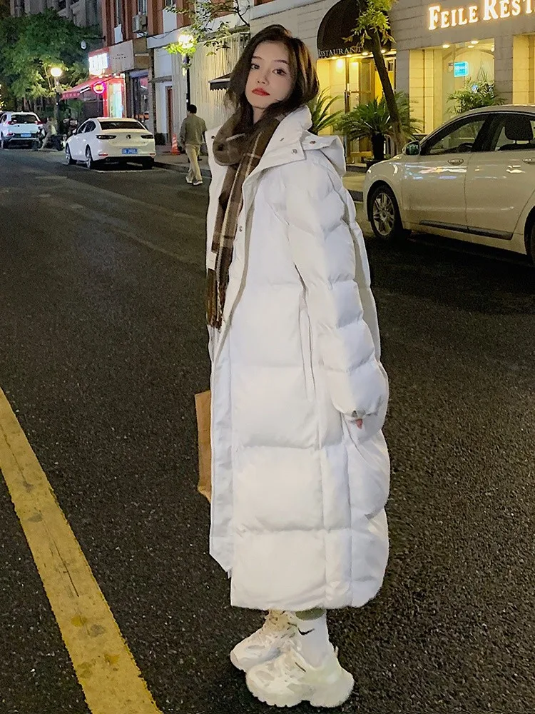 Korean Sle Women's Long Oversize Bread Coat Cotton Jaet over Knee Length Zipper Closure Hooded Commute Friendly Ins Cotto...
Korean Sle Women's Long Oversize Bread Coat Cotton Jaet over Knee Length Zipper Closure Hooded Commute Friendly Ins Cotto...