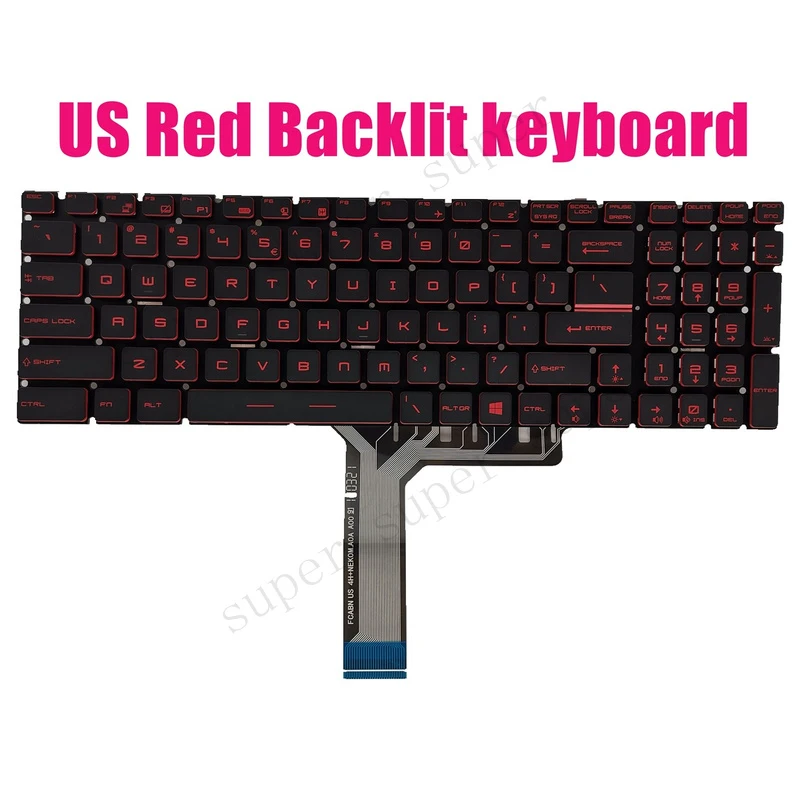 SSS+ US Red backlit keyboard for MSI S1N-3EUS262-SA0 V143422KK2 V143422KK1
SSS+ US Red backlit keyboard for MSI S1N-3EUS262-SA0 V143422KK2 V143422KK1