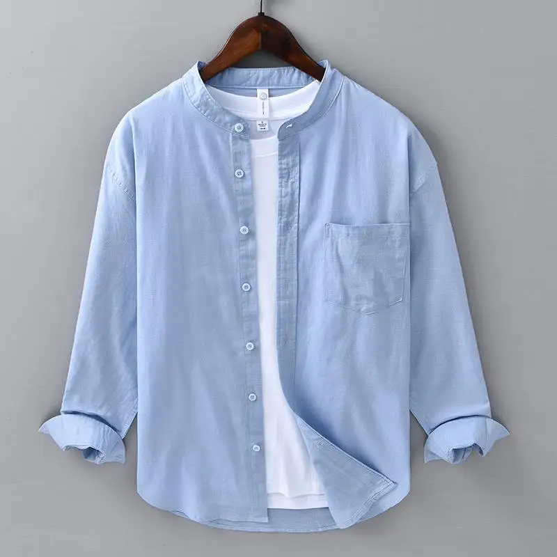 Men's Long Sleeve Cotton Shirt Standing Collar Comfortable Breathable Casual Business Fashionable Color Unisex Inner Wear
Men's Long Sleeve Cotton Shirt Standing Collar Comfortable Breathable Casual Business Fashionable Color Unisex Inner Wear