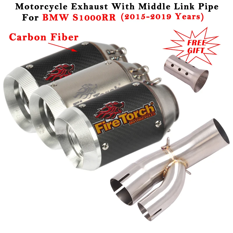 Slip On For BMW S1000XR 2015 - 2017 2018 2019 Motorcycle Exhaust Moto Escape System Modified Carbon Fiber Muffler Middle Link Pi
Slip On For BMW S1000XR 2015 - 2017 2018 2019 Motorcycle Exhaust Moto Escape System Modified Carbon Fiber Muffler Middle Link Pi