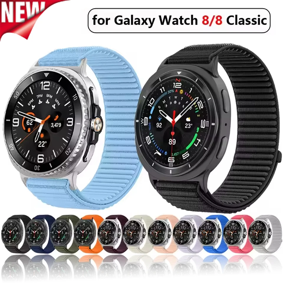 Нейлоновый спортивный ремешок для Samsung Galaxy Watch 8, 44 мм, классический регулируемый сменный браслет для часов 8, 44/40 мм, аксессуары для ремешков
Нейлоновый спортивный ремешок для Samsung Galaxy Watch 8, 44 мм, классический регулируемый сменный браслет для часов 8, 44/40 мм, аксессуары для ремешков