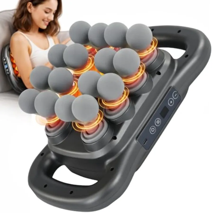 16-Head Deep Tissue Body Massager with Heat 3 Modes 30 Intensities Multi-Head Back Massager for Full Body Relief Quiet Percussi
16-Head Deep Tissue Body Massager with Heat 3 Modes 30 Intensities Multi-Head Back Massager for Full Body Relief Quiet Percussi
