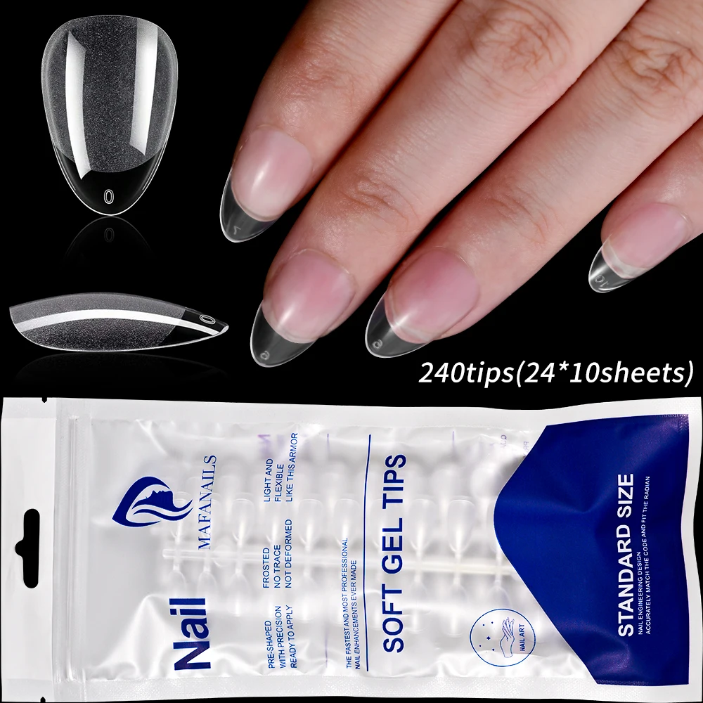 240Pcs Acrylic Manicure Extension Short Almond Semi-Frosted Fake Nail Tips Clear Full Cover False Nails Women Press on Nails
240Pcs Acrylic Manicure Extension Short Almond Semi-Frosted Fake Nail Tips Clear Full Cover False Nails Women Press on Nails