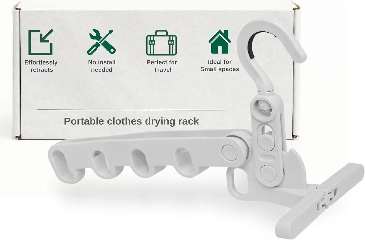 Portable Folding Clothes Drying Rack - Travel Essential for Cruise, RV & Small Spaces - Collapsible with Hook
Portable Folding Clothes Drying Rack - Travel Essential for Cruise, RV & Small Spaces - Collapsible with Hook