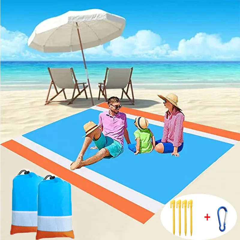 Travel Summer Beach Mat Portable Sand-free Beach Towel Windproof Beach Blanket Folding Pocket Picnic 4 Anchor Camping Mat
Travel Summer Beach Mat Portable Sand-free Beach Towel Windproof Beach Blanket Folding Pocket Picnic 4 Anchor Camping Mat