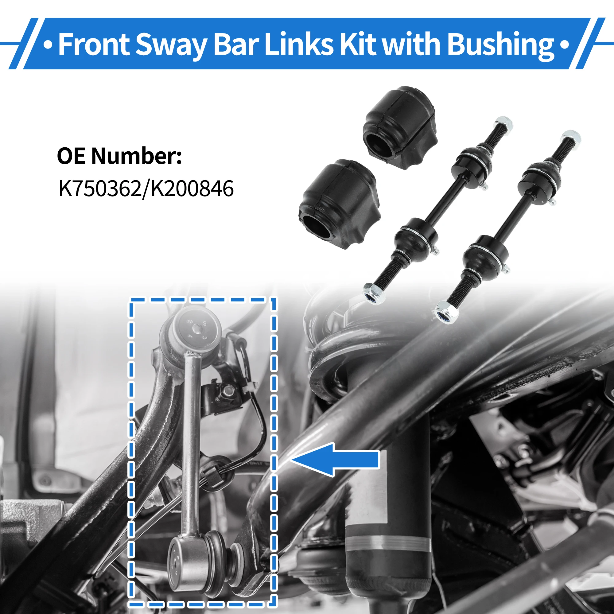 UXCELL Front Stabilizer Bar Links with 2 Pcs Bushing for Ford F-150 No.K750362 1 Set
UXCELL Front Stabilizer Bar Links with 2 Pcs Bushing for Ford F-150 No.K750362 1 Set