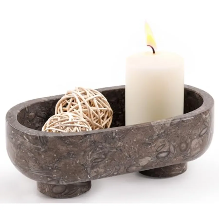 Kitchen countertop decorative bowl: marble oval bowl with stand, 10 inches, oceanic color, handmade, ideal for keys, candles, c
Kitchen countertop decorative bowl: marble oval bowl with stand, 10 inches, oceanic color, handmade, ideal for keys, candles, c