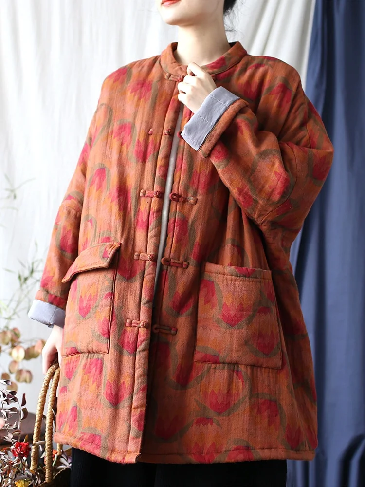 Original Cotton Linen Women's Ethnic Style Mid-Length Loose plus Size Cotton Jacket Thickened Chinese Style Stand Collar Wint...
Original Cotton Linen Women's Ethnic Style Mid-Length Loose plus Size Cotton Jacket Thickened Chinese Style Stand Collar Wint...