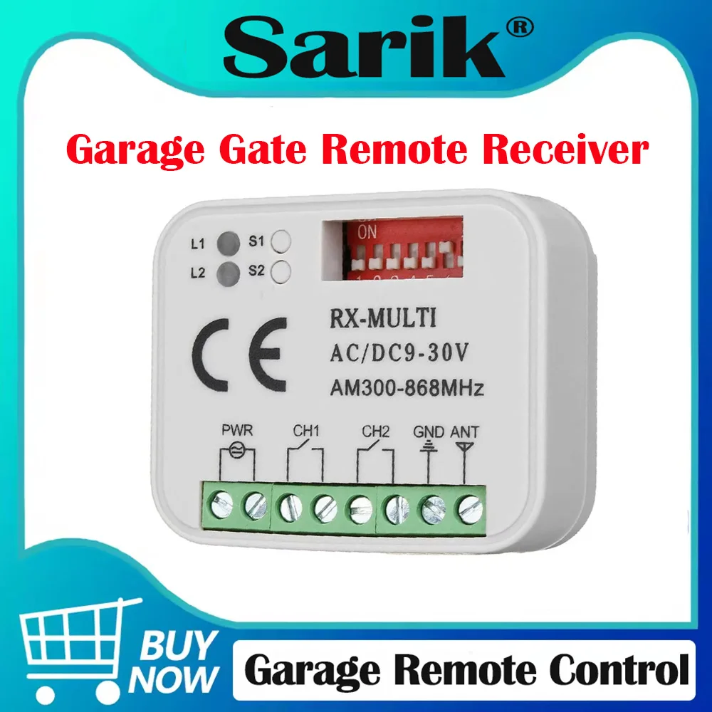 Universal 300-868MHz RX MULTI Receive Multi 300-900MHz AC/DC 9-30V Garage Door Remote Control
Universal 300-868MHz RX MULTI Receive Multi 300-900MHz AC/DC 9-30V Garage Door Remote Control