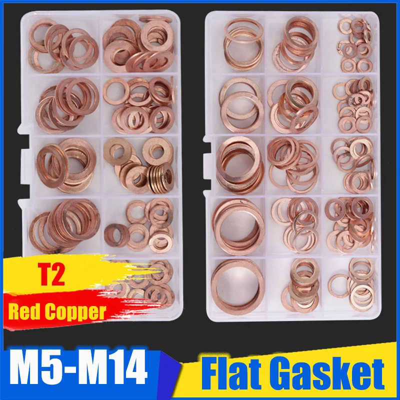 M5 M6-M14 Pure Copper Flat Washer Red Copper Seal Gasket Solid Ring Washer Oil Seal Gasket Industrial Hardware Sealing Fastener
M5 M6-M14 Pure Copper Flat Washer Red Copper Seal Gasket Solid Ring Washer Oil Seal Gasket Industrial Hardware Sealing Fastener