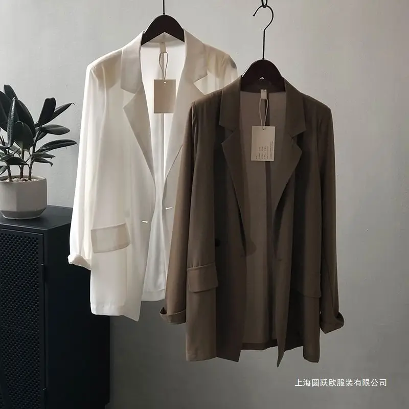 Lightweight Sun Protection Faion Outerwear Chiffon Shirt Summer Thin Blazer Women's Korean Blouse Casual Loose Suit
Lightweight Sun Protection Faion Outerwear Chiffon Shirt Summer Thin Blazer Women's Korean Blouse Casual Loose Suit