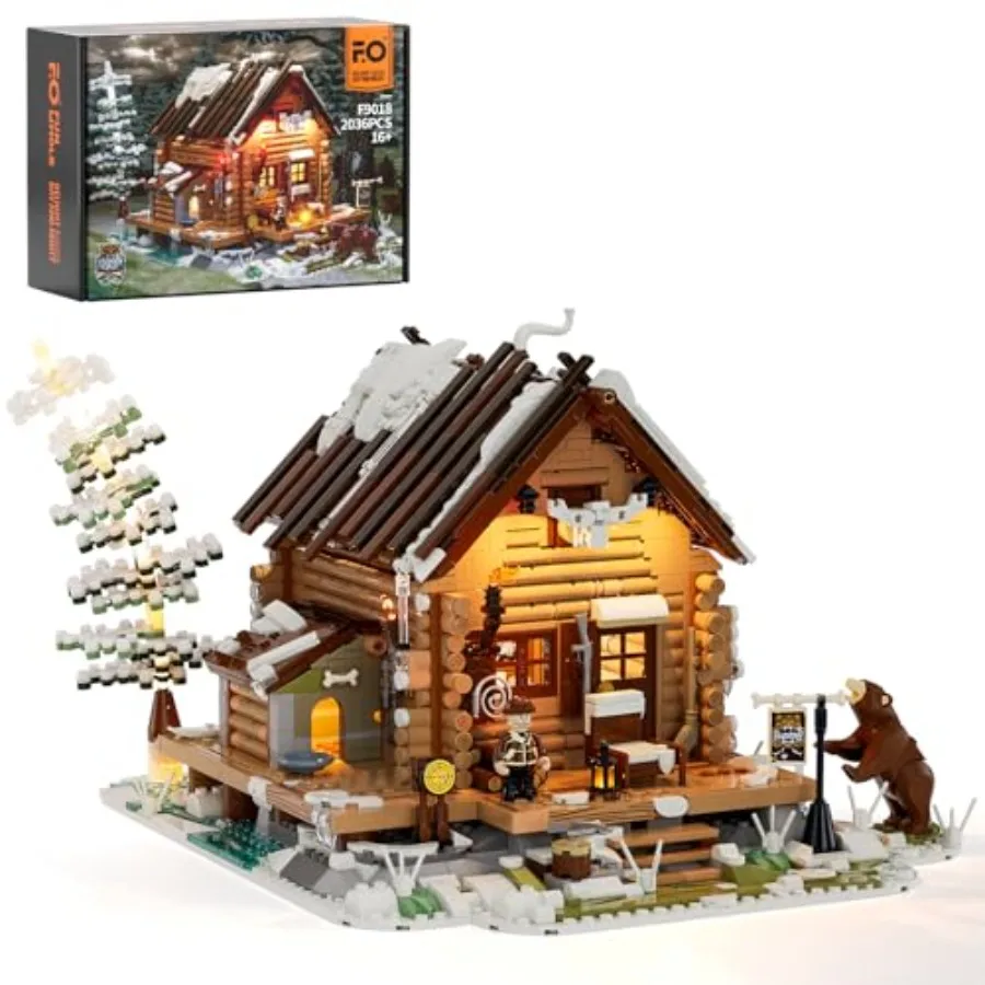 Hunting cabin lighting building-bricks set: retro wooden cabin LED light construction model 2036 pcs for adults and teens
Hunting cabin lighting building-bricks set: retro wooden cabin LED light construction model 2036 pcs for adults and teens