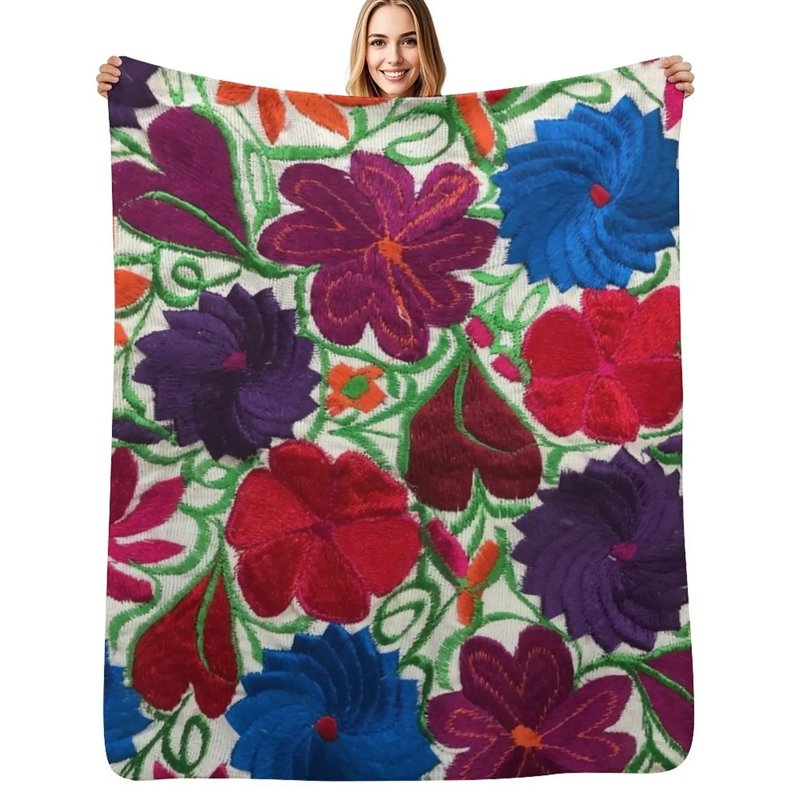 Mexican Embroidery on White Throw Blanket christmas decoration Decorative Beds Luxury Thicken Decoratives Blanket
Mexican Embroidery on White Throw Blanket christmas decoration Decorative Beds Luxury Thicken Decoratives Blanket