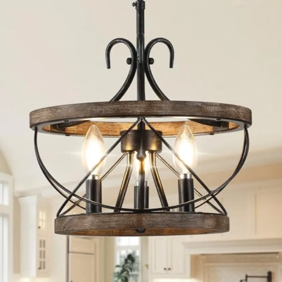12.9'' Farmhouse Chandelier Light Fixture 3-Light Dining Room Light Fixtures French Country Rustic Chandelier Over Table for En
12.9'' Farmhouse Chandelier Light Fixture 3-Light Dining Room Light Fixtures French Country Rustic Chandelier Over Table for En