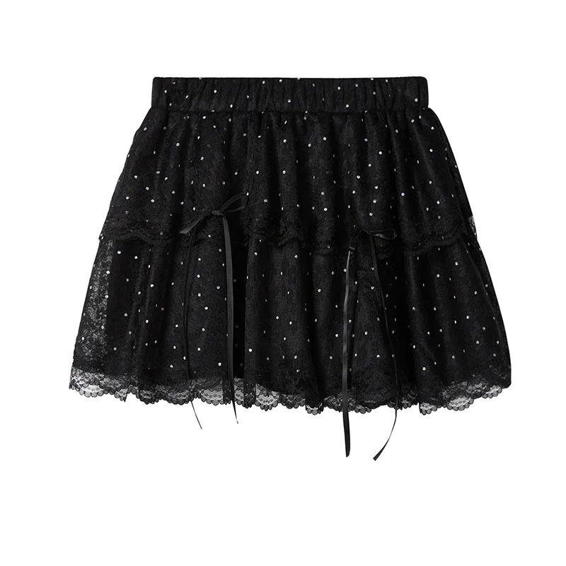 Women's Summer New Style Cake Skirt Polka Dot Half Skirt Sweet Lace Short Skirt Y2k Elastic Waist Mini Skirts 2025
Women's Summer New Style Cake Skirt Polka Dot Half Skirt Sweet Lace Short Skirt Y2k Elastic Waist Mini Skirts 2025