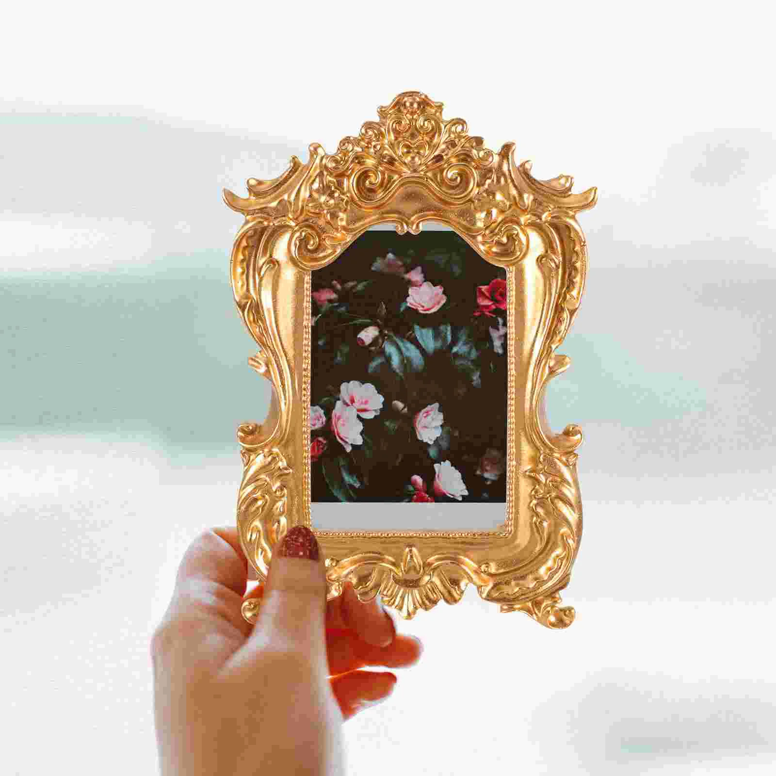 2 Pcs Small Photo Frame Tiny Gold Frames Jewelry Trays Retro Resin Picture DIY Decorations
2 Pcs Small Photo Frame Tiny Gold Frames Jewelry Trays Retro Resin Picture DIY Decorations