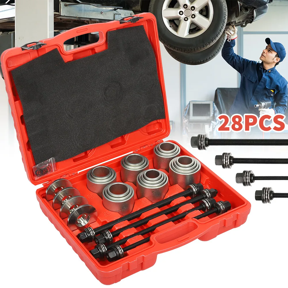 28x Press and Pull Sleeve Kit Seal Bush Bearing Remover Installer Set Universal
28x Press and Pull Sleeve Kit Seal Bush Bearing Remover Installer Set Universal