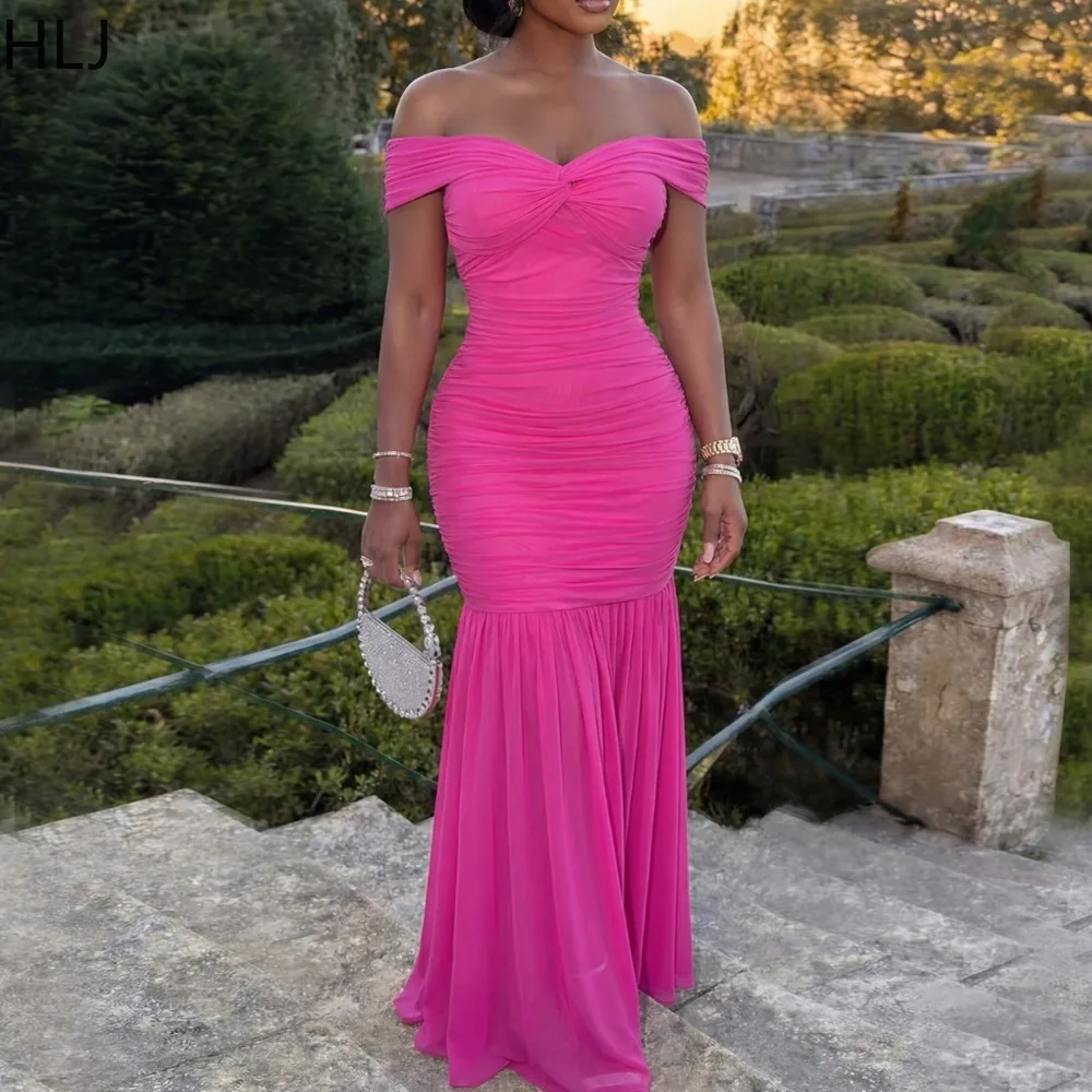 HLJ Sexy Solid Color Ruched Patchwork Bodycon Dresses Woman Off Showlder Sleeveless Backless Dress Female Streetwear Vestidos
HLJ Sexy Solid Color Ruched Patchwork Bodycon Dresses Woman Off Showlder Sleeveless Backless Dress Female Streetwear Vestidos