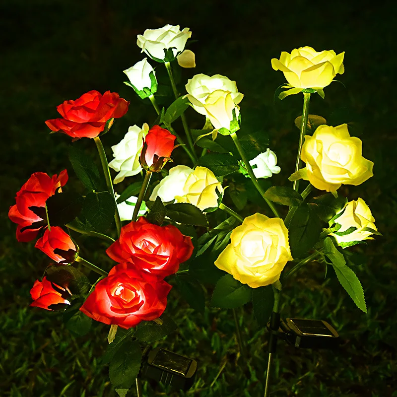 Solar Rose LED Simulation Flower Garden Lights Decorative Lawn Lights Outdoor Solar Lights for Garden Decor
Solar Rose LED Simulation Flower Garden Lights Decorative Lawn Lights Outdoor Solar Lights for Garden Decor