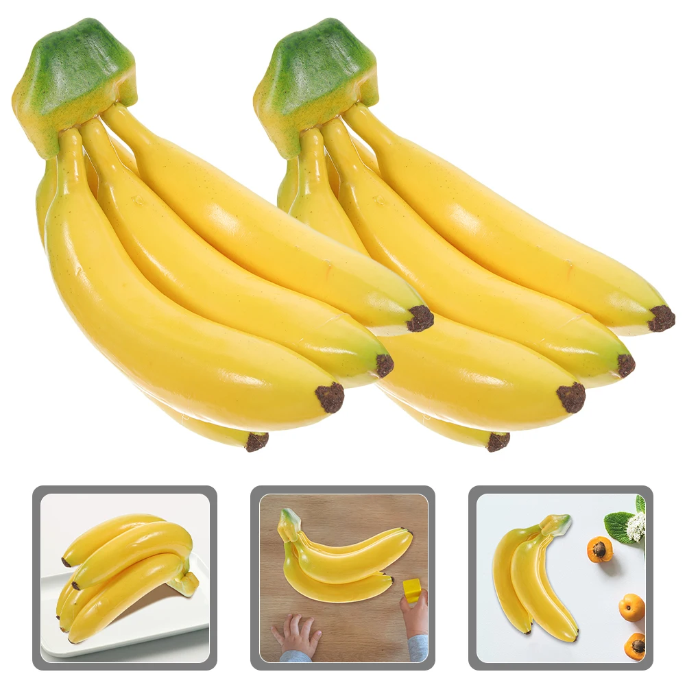 2pcs Artificial Banana Cluster Decorations Simulation Fruits Home Decor Photography Props Lifelike Fake Fruit Bananas Table
2pcs Artificial Banana Cluster Decorations Simulation Fruits Home Decor Photography Props Lifelike Fake Fruit Bananas Table
