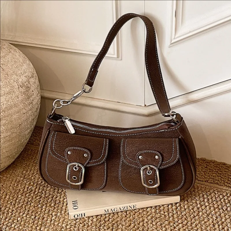 Ретро-сумка через плечо в западном стиле, новинка ранней весны 2026 года, нишевый дизайн, модная сумка-багет, корейская сумка для женщин
Ретро-сумка через плечо в западном стиле, новинка ранней весны 2026 года, нишевый дизайн, модная сумка-багет, корейская сумка для женщин