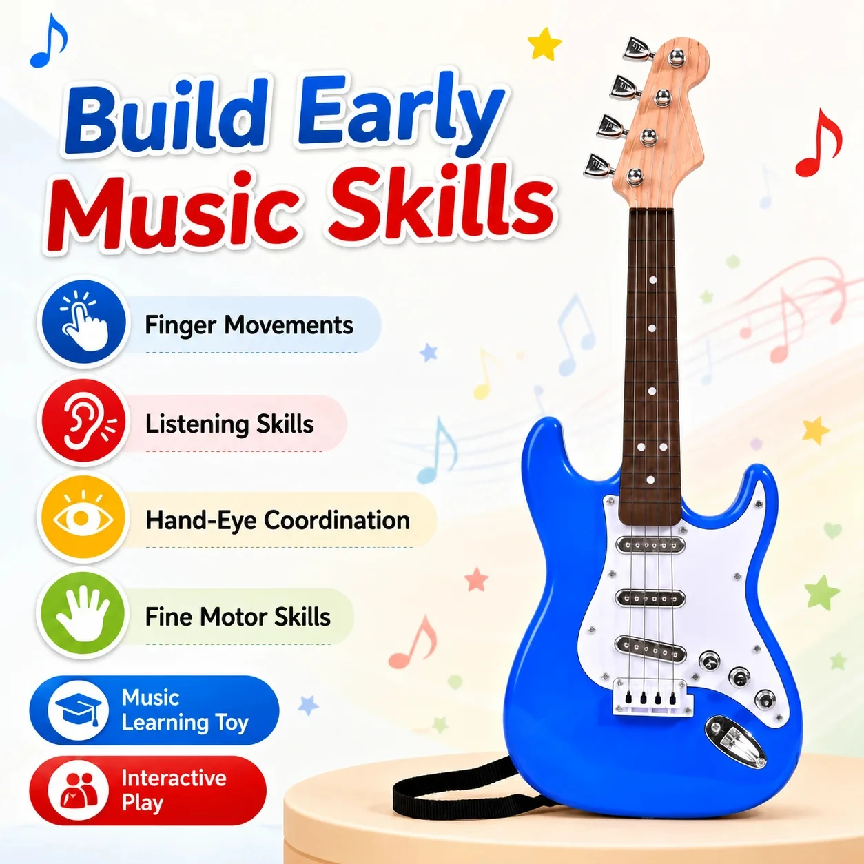 Children's 4-string electric guitar instrument toy rechargeable LED light beginner's enlightenment instrument boy girl gift
Children's 4-string electric guitar instrument toy rechargeable LED light beginner's enlightenment instrument boy girl gift