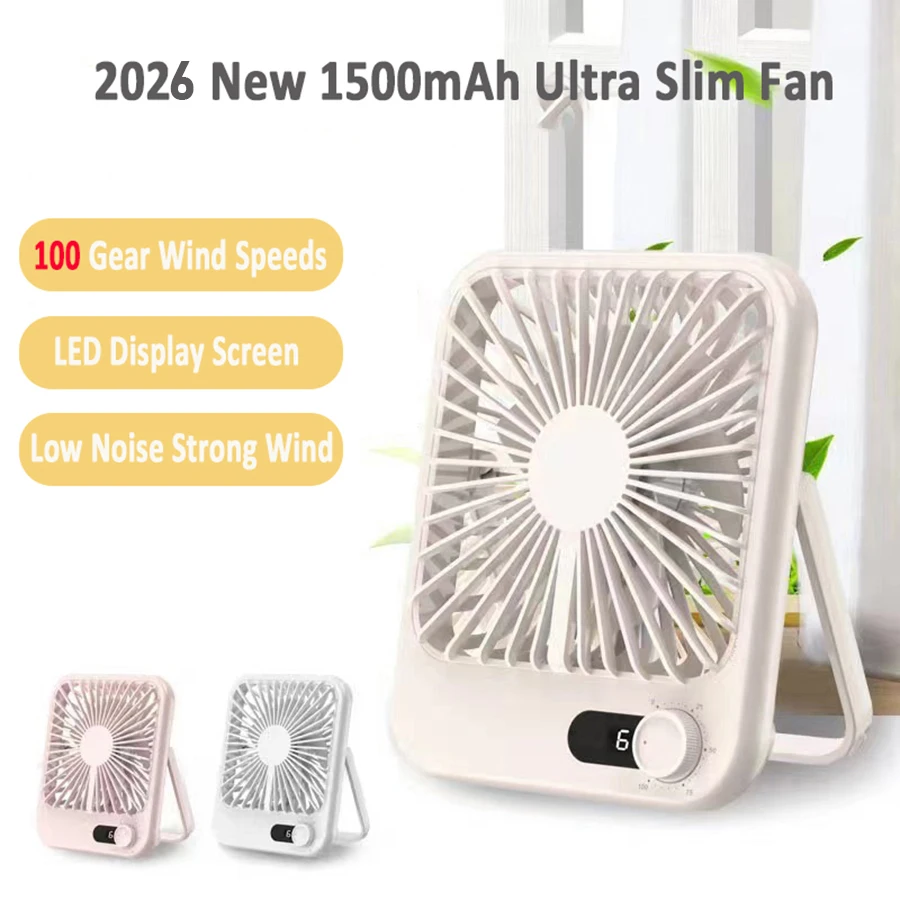 2026 Новый складной вентилятор - светодиодный умный дисплей, сверхтихая работа, 100 скоростей ветра, небольшой настольный вентилятор для внутреннего использования
2026 Новый складной вентилятор - светодиодный умный дисплей, сверхтихая работа, 100 скоростей ветра, небольшой настольный вентилятор для внутреннего использования