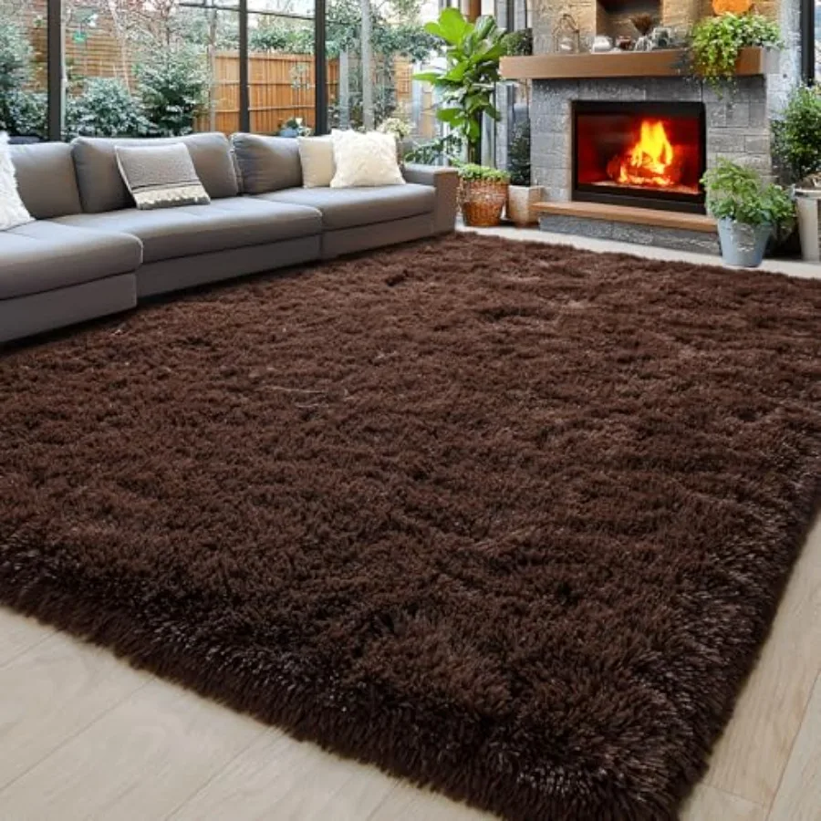 8x10 Area Rugs for Living Room, Ultra Soft Fluffy Shaggy Rug in Brown Non-Slip Fuzzy Plush Carpet for Bedroom, Nursery, Room, M
8x10 Area Rugs for Living Room, Ultra Soft Fluffy Shaggy Rug in Brown Non-Slip Fuzzy Plush Carpet for Bedroom, Nursery, Room, M