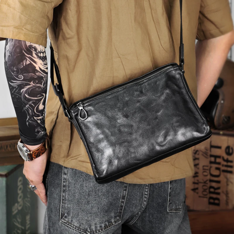 Genuine Leather Men's Shoulder Bag Handmade Messenger Bags Men Bolsos Male Crossbody Bags Man's Handbag Sling Bag
Genuine Leather Men's Shoulder Bag Handmade Messenger Bags Men Bolsos Male Crossbody Bags Man's Handbag Sling Bag