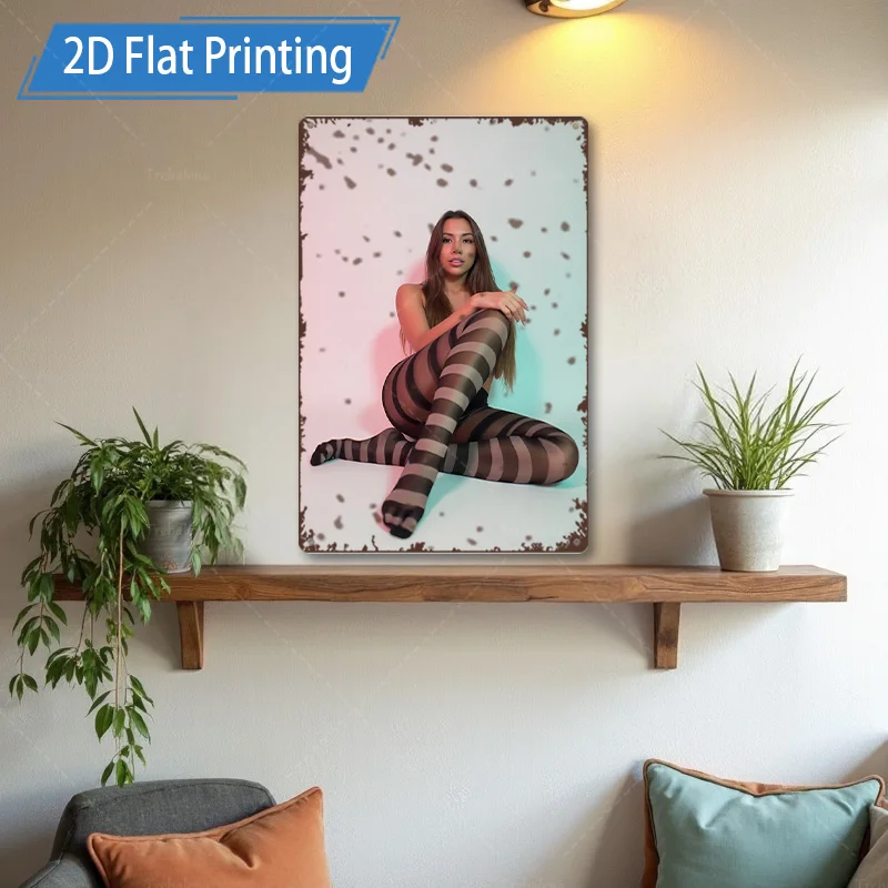 1pc Metal Sign, 4x16inch "Rustic Chic Woman in Striped Stockings Wall Art Vintage Metal Print"
1pc Metal Sign, 4x16inch "Rustic Chic Woman in Striped Stockings Wall Art Vintage Metal Print"