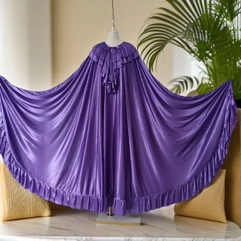 Glossy Women Ruffles Satin Long Dress Loose Maxi Dress Pullover Elegant Dresses Sleeping Wear
Glossy Women Ruffles Satin Long Dress Loose Maxi Dress Pullover Elegant Dresses Sleeping Wear