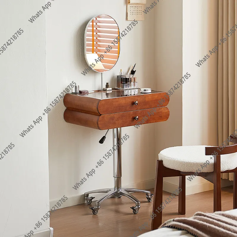 Solid wood bedroom dresser, new small apartment dressing table, medieval French style high-end bedside table
Solid wood bedroom dresser, new small apartment dressing table, medieval French style high-end bedside table