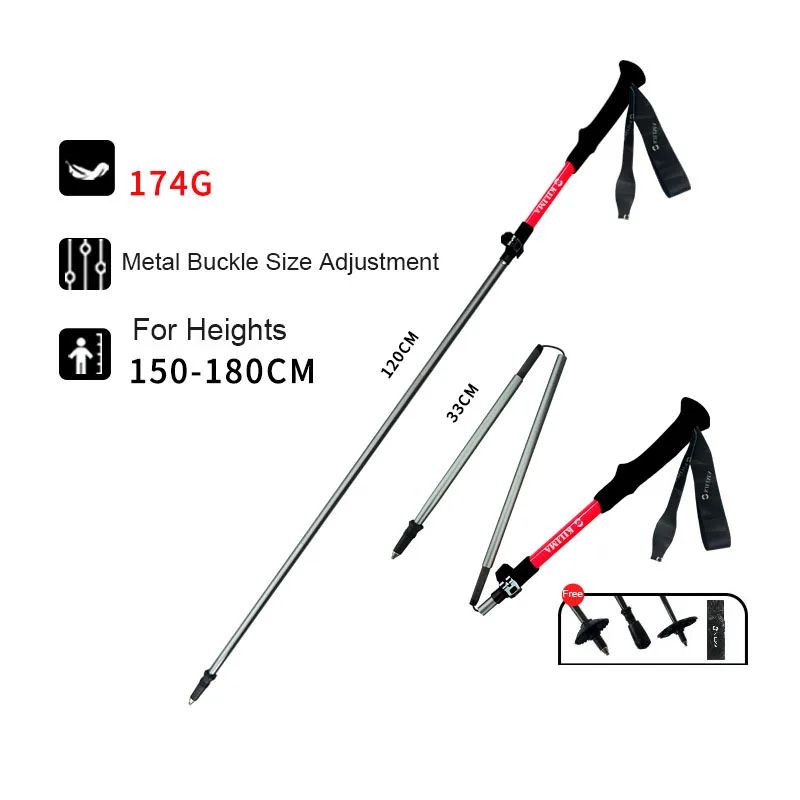 Ultralight 5-Section Aluminum Trekking Poles - 174g Foldable For Hiking Walking Sticks Backpacking Unisex Outdoor Camping Gear
Ultralight 5-Section Aluminum Trekking Poles - 174g Foldable For Hiking Walking Sticks Backpacking Unisex Outdoor Camping Gear