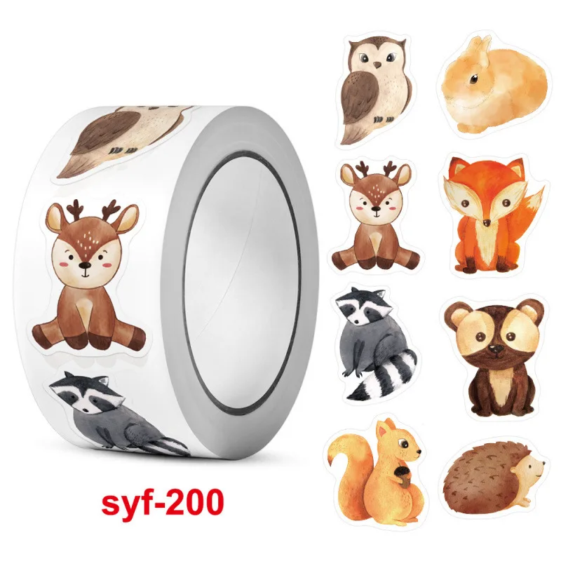 Roll-up hand-painted animal special-shaped sticker decorative self-adhesive sticker label
Roll-up hand-painted animal special-shaped sticker decorative self-adhesive sticker label