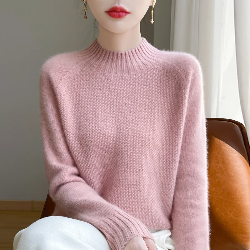 Elegant Causal Warm Outerwears Knitted Pullover 100% Wool Women Half High Collar Elastic Pullover Daily
Elegant Causal Warm Outerwears Knitted Pullover 100% Wool Women Half High Collar Elastic Pullover Daily