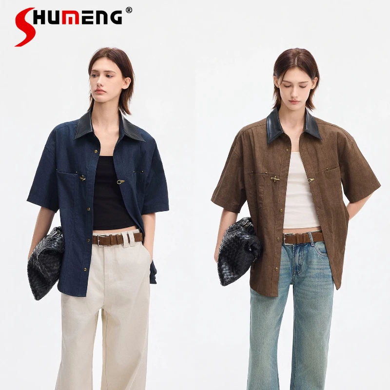 Fashion Tooling Short-sleeve Shirts Women's 2026 Summer New Loose Comfort Sunscreen Tops Ladies Stylish Chic Half-sleeve Shirts
Fashion Tooling Short-sleeve Shirts Women's 2026 Summer New Loose Comfort Sunscreen Tops Ladies Stylish Chic Half-sleeve Shirts