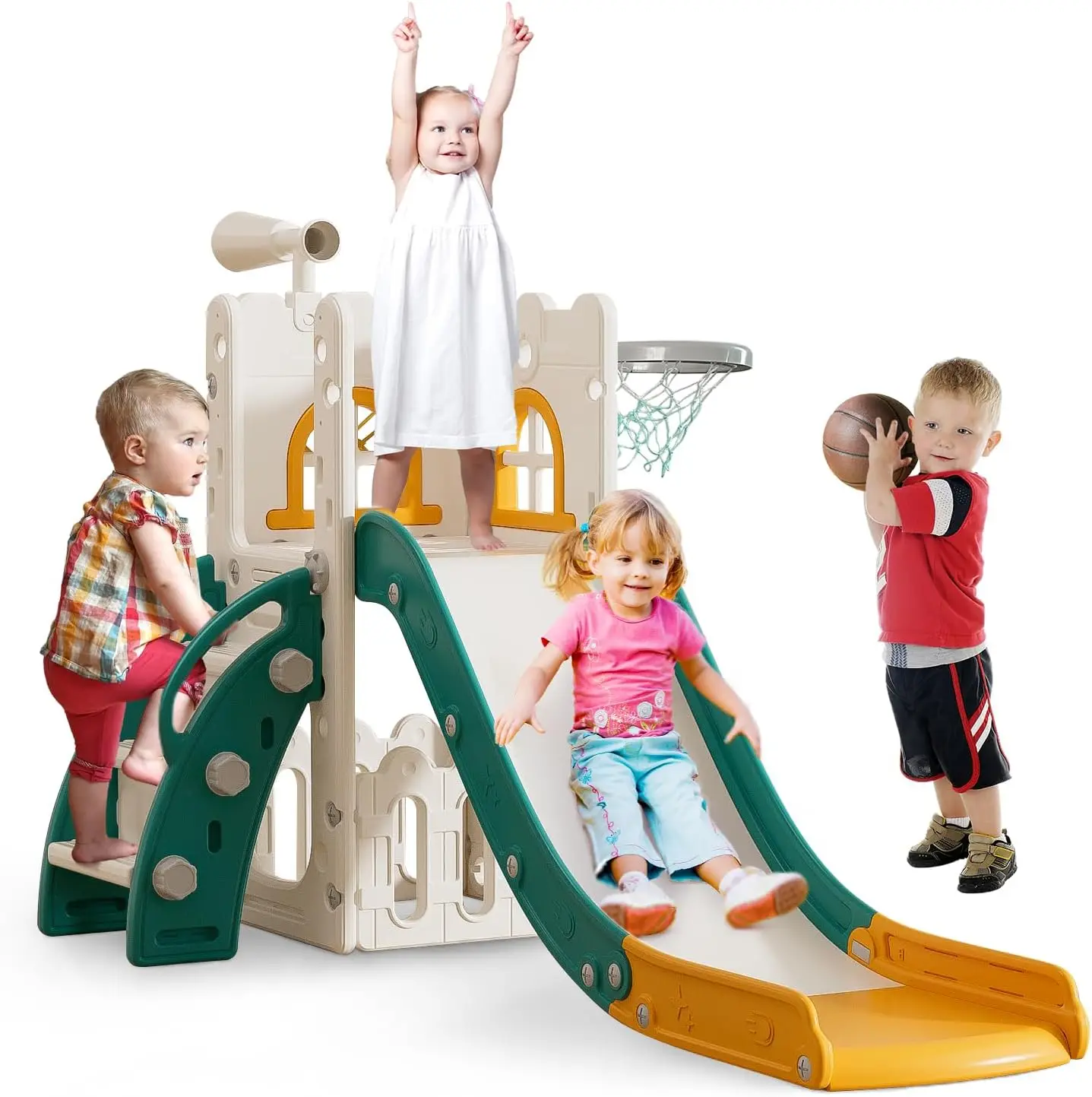 Kids Slide with Climber, Basketball Hoop & Storage - Safe Indoor Playground for Toddlers
Kids Slide with Climber, Basketball Hoop & Storage - Safe Indoor Playground for Toddlers