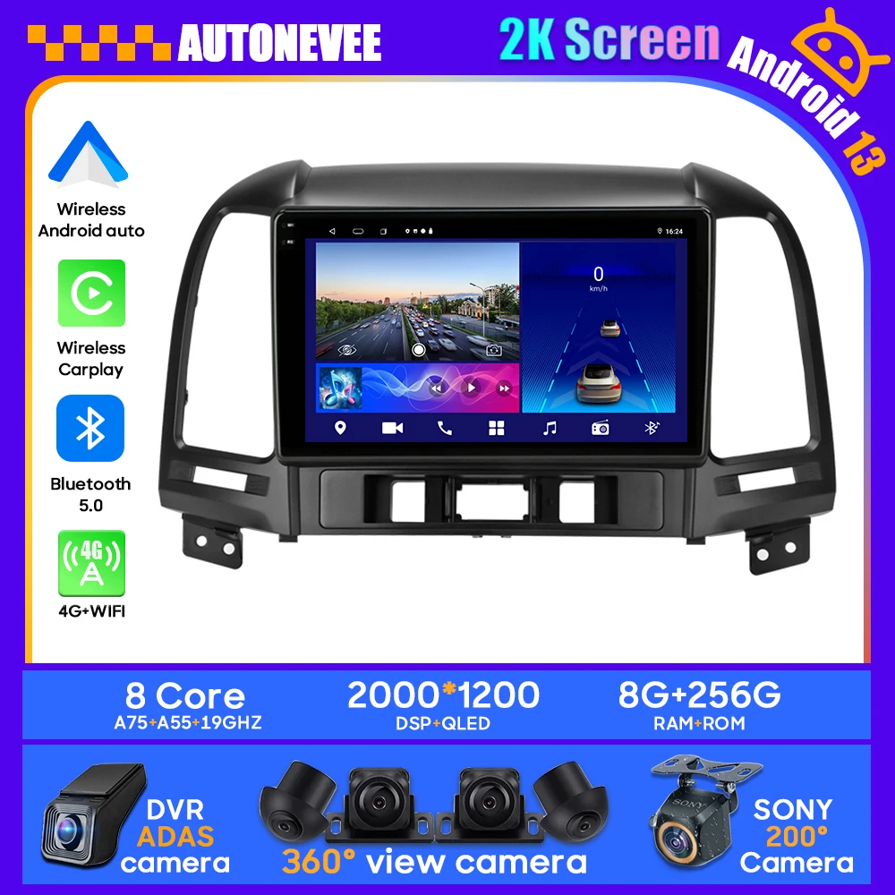 Автомагнитола для Hyundai Santa Fe 2006-2012, стерео-система, мультимедийный радиоплеер, GPS-навигация, BT Carplay, Android, автомагнитола 2DIN, DVD
Автомагнитола для Hyundai Santa Fe 2006-2012, стерео-система, мультимедийный радиоплеер, GPS-навигация, BT Carplay, Android, автомагнитола 2DIN, DVD